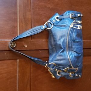 B. Makowsky Leather Mock Croc Shoulder Bag